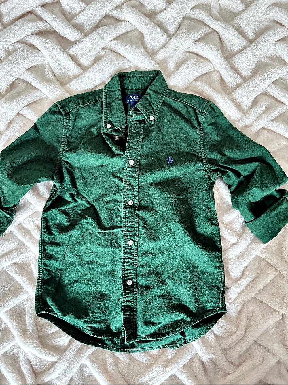 Polo Ralph Lauren Boys Cotton Oxford Shirt Green